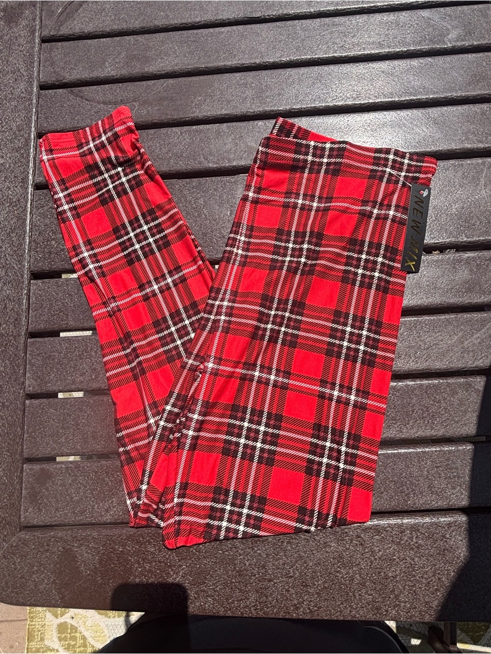 Red Plaid Leggings -